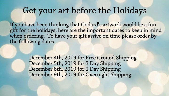 CambriaGallery's tweet image. Artifacts Gallery has a wonderful selection of artwork by Michael Godard!  Follow the link below to see some of what we have in the gallery and the 2019 Holiday Ordering deadlines. - mailchi.mp/artifactsgalle… #MichaelGodard #ArtifactsGallery #CambriaGallery #art #holidayshopping
