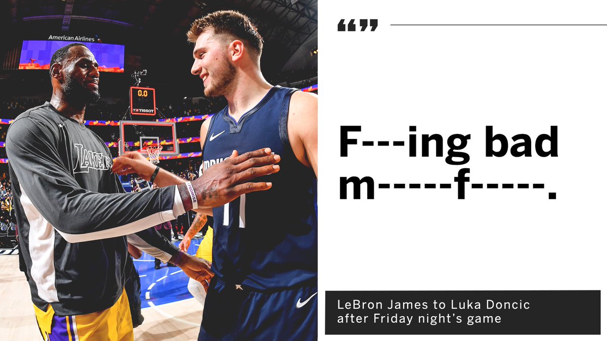 Luka looked up to LeBron growing up. What a moment this must have been π€