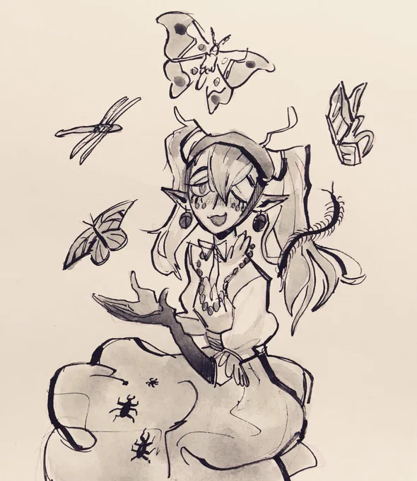 #linktober nr.27 "bug" 

Sweet Agitha ?

#inktober #Inktober2019 