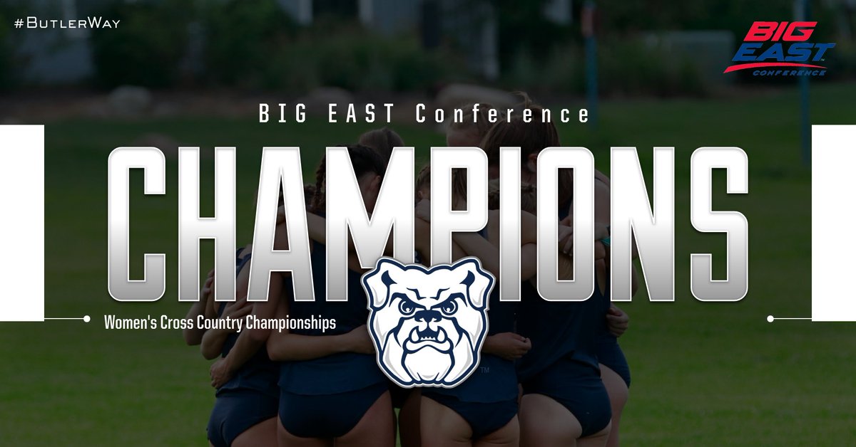 The Bulldogs win the 2019 BIG EAST Women's Cross Country team championship! #ButlerWay