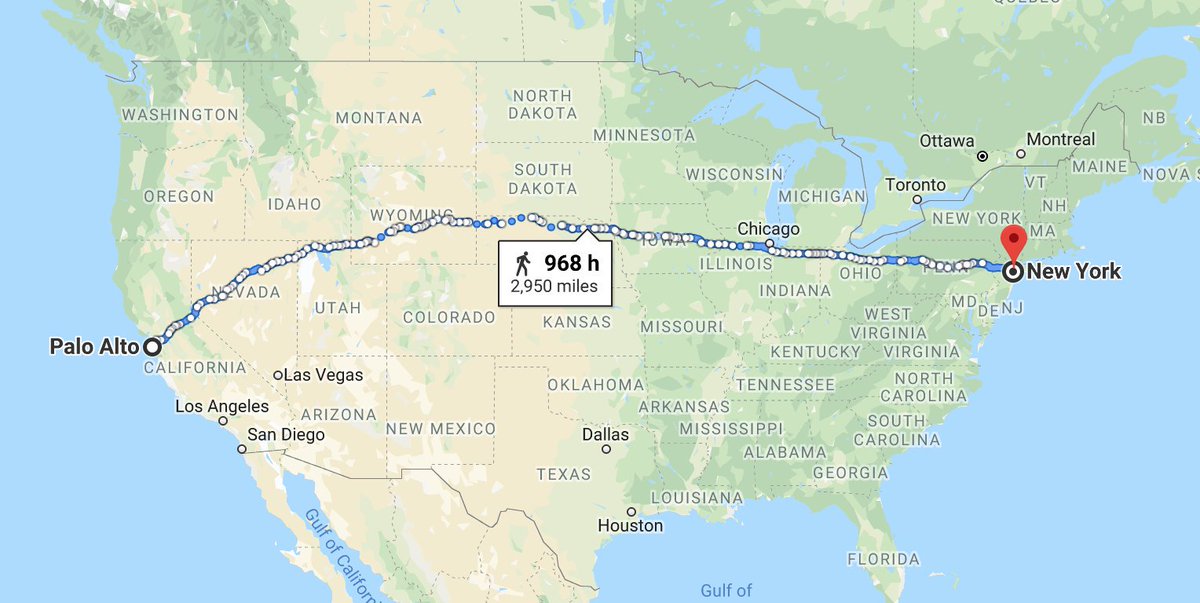 a path from palo alto to nyc