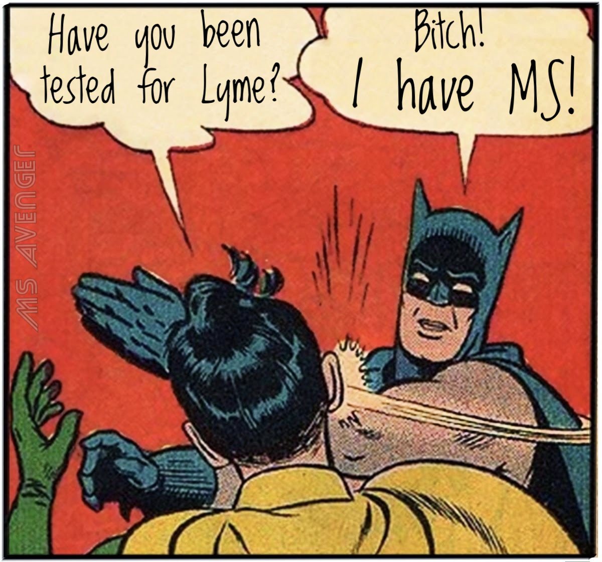 theMSAvenger's tweet photo. Do any of my #MultipleSclerosis warrior friends constantly have this problem?  

#LymeDisease https://t.co/Fxn0C81mvq
