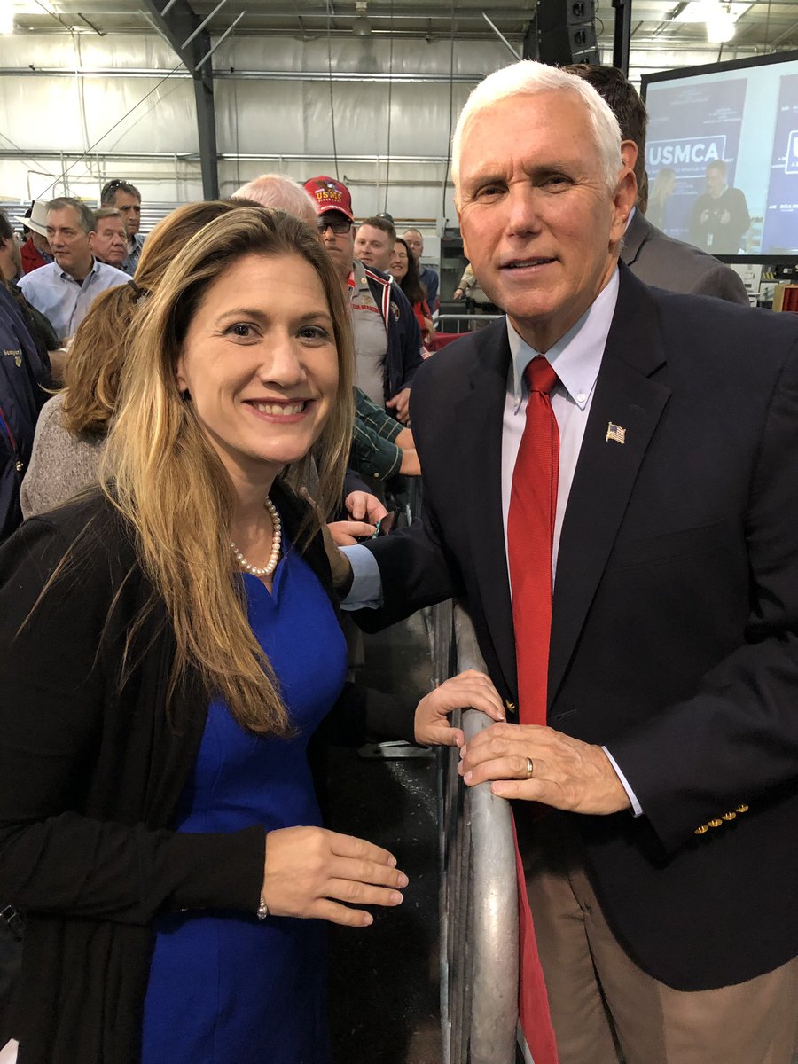 TinaRamirezVA's tweet photo. It was great to be with @VP this morning in Louisa County. Thank you for standing with #VA07. Let’s pass the #USMCA! #TakeBackVA07 https://t.co/U5COizwSSJ