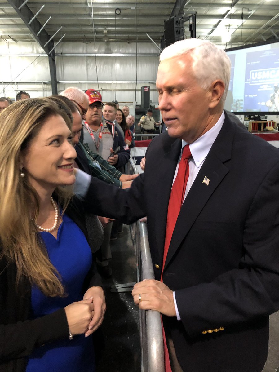 TinaRamirezVA's tweet photo. It was great to be with @VP this morning in Louisa County. Thank you for standing with #VA07. Let’s pass the #USMCA! #TakeBackVA07 https://t.co/U5COizwSSJ