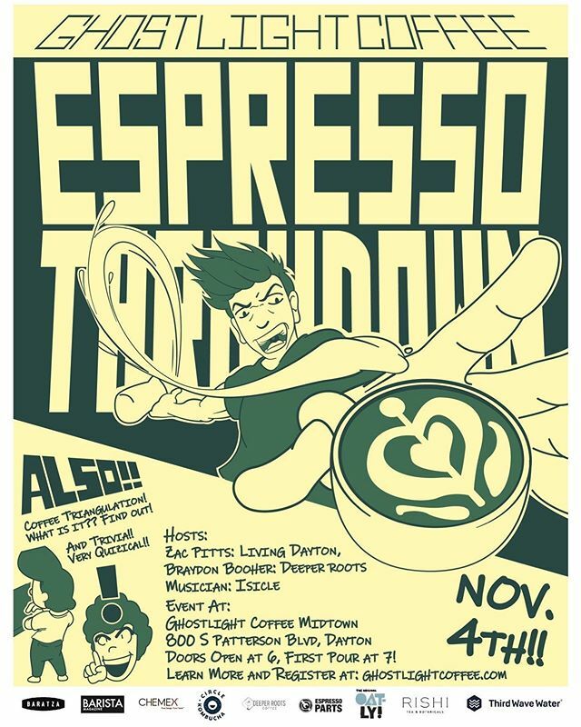 Don’t even think about getting a case of the Mondays this week, at least, not if you live in or near Dayton, Ohio: Monday night’s when Ghostlight Coffee is hosting an Espresso Throwdown, plus triangulation cupping and trivia! Thanks for getting the week …
