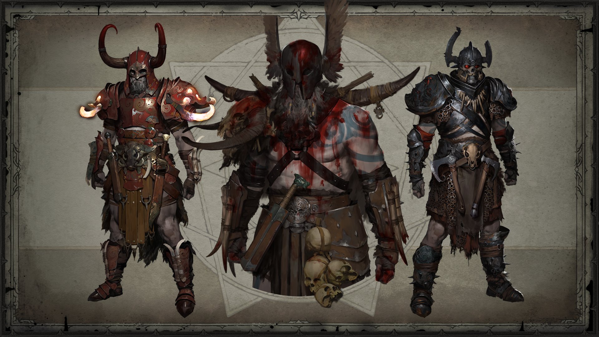 Diablo On Twitter Preview The Legendary Armor Concept Art For The Barbarian Sorceress And Druid
