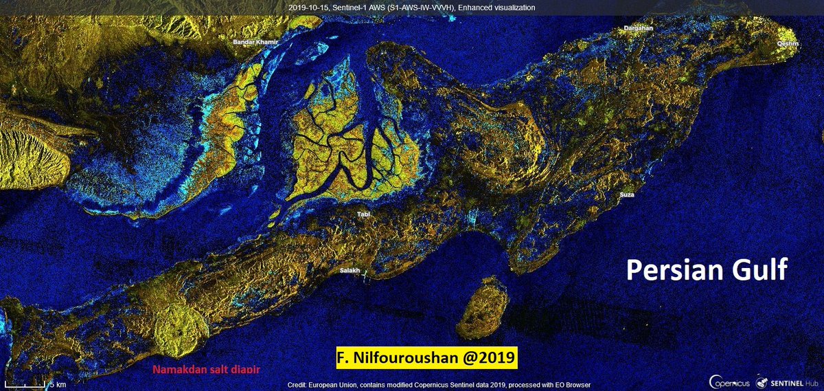 Faramarz Nilfouroushan 5 Km Diameter Salt Diapir In Qeshm Island Persian Gulf Visualized In Sentinel 1 Image Thanks To Eo Browser Copernicuseu Esa Visualization T Co Aftcfxvvtf