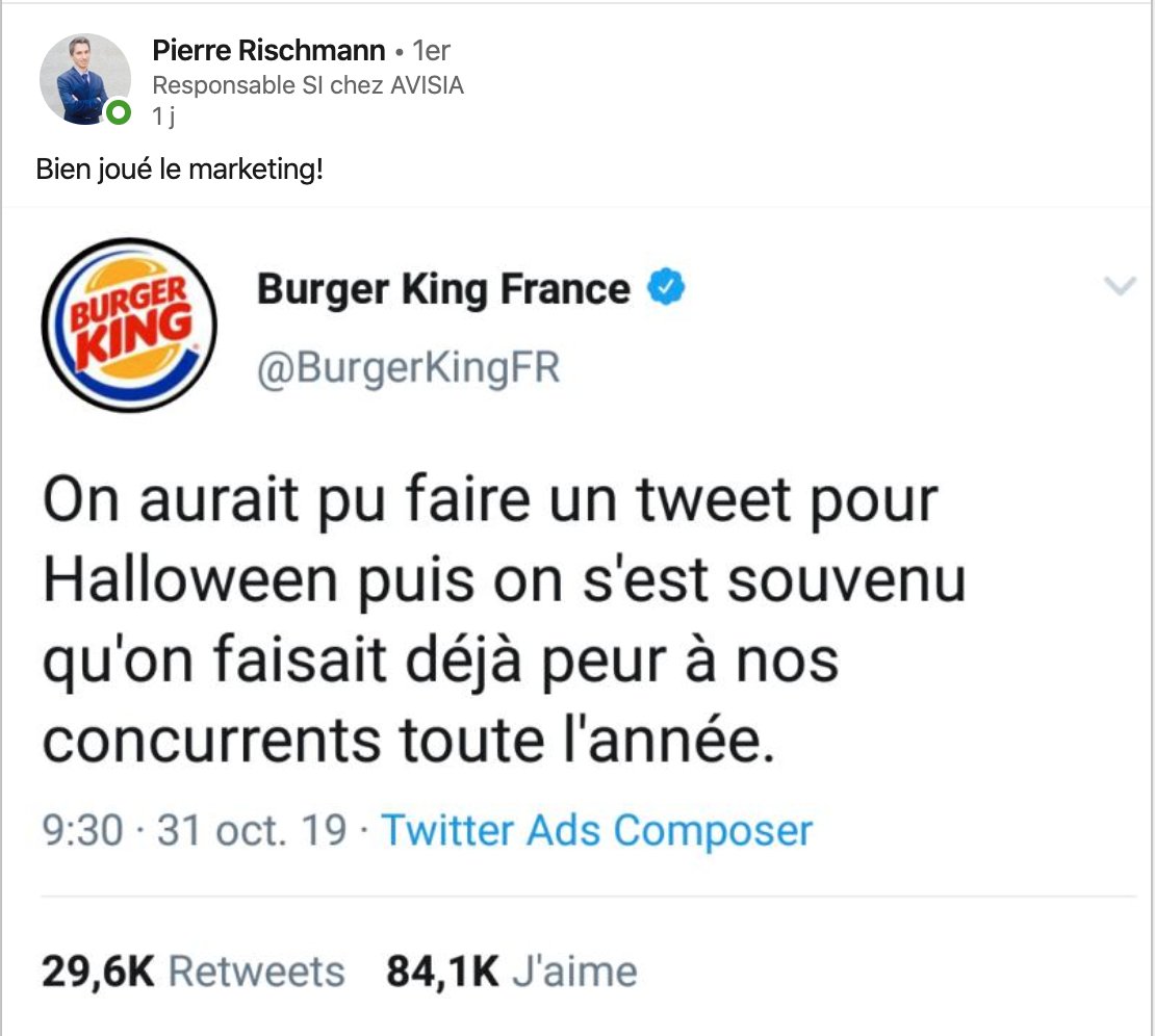 Felix_Brunot's tweet photo. Qu'est ce que j'aime LinkedIN. https://t.co/lFDkaP4QAK