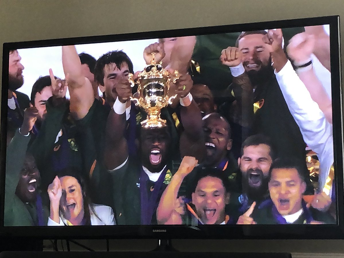 grantadam20's tweet photo. Congratulations BOKS! Rugby World Cup Champions 2019 way to bring it home boys! 🇿🇦🇿🇦🇿🇦 #WorldCupFinal #RugbyWorldCupfinal #WorldCup2019 https://t.co/ETMO9gooP1
