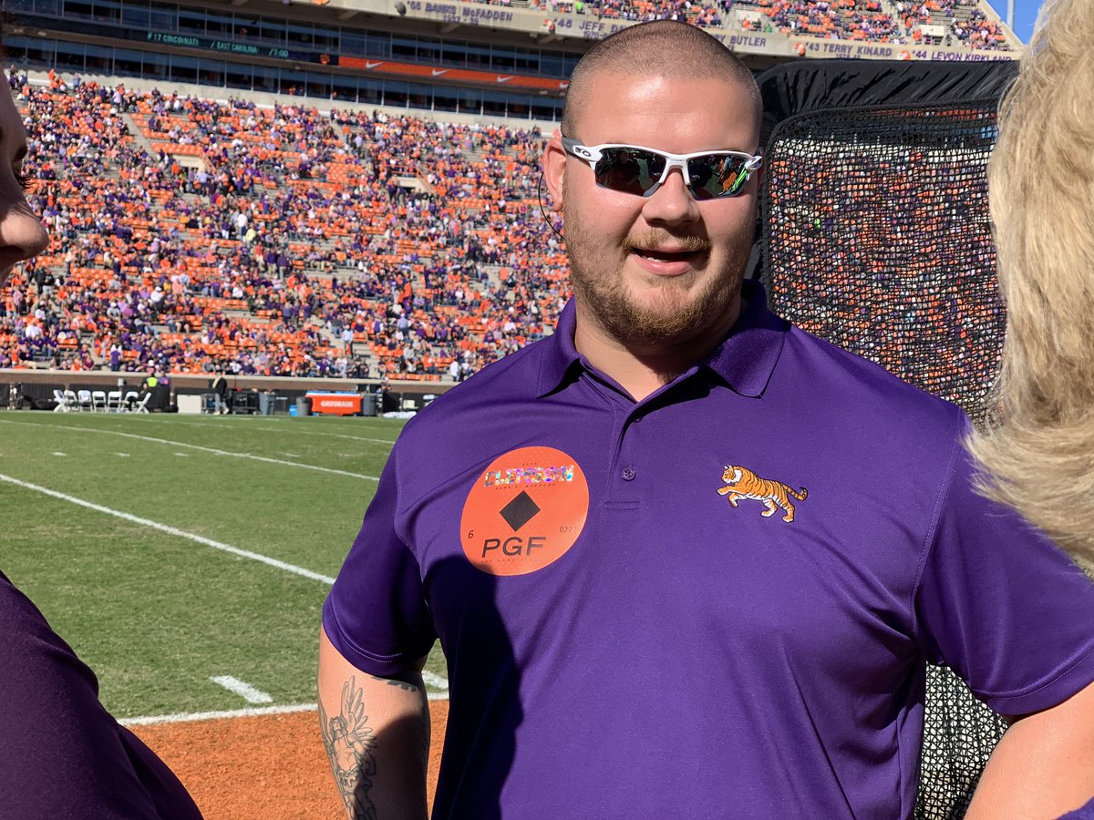 ClemsonSports's tweet photo. Former Tiger @Jay_Guillermo57 is here today. Guillermo is a grad assistant at Georgia State. @GeorgiaStateFB https://t.co/HTQLrsql4d