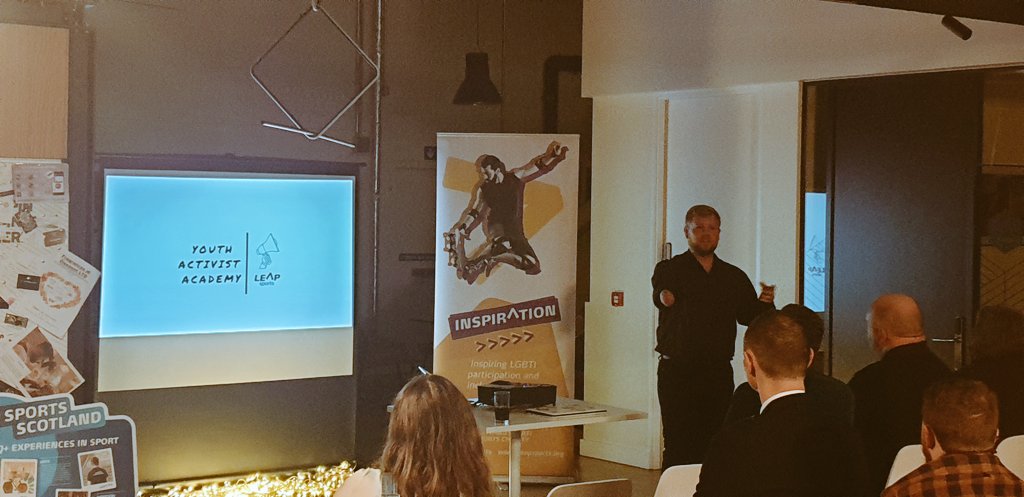 Listening to the fabulous @stefanhoggan who never fails to inspire,  speaking tonight to the young people in our Youth Activist Academy #DiverseSport