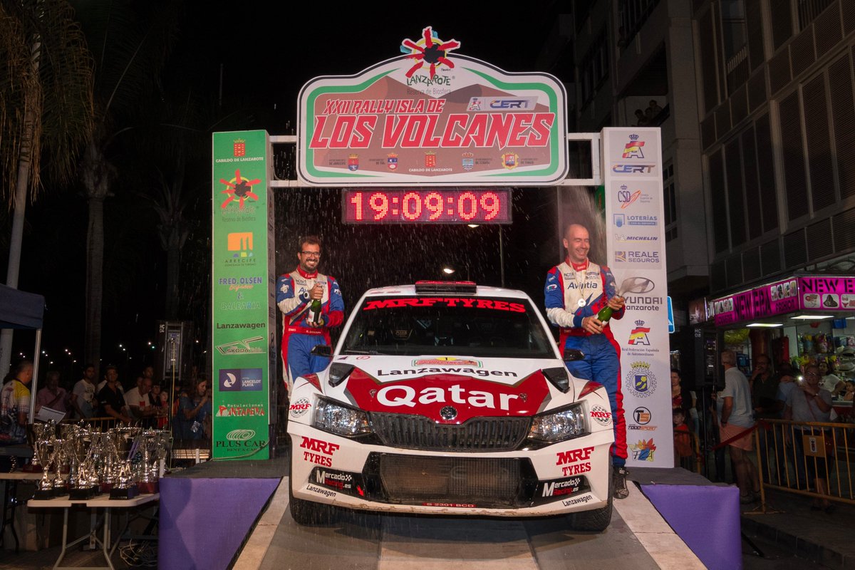 ▶️ Contundente triunfo en #Lanzarote del Skoda Fabia R5 de Xevi Pons-Rodrigo Sanjuán.   |   rallyelanzaroteisladelosvolcanes.com/index.php/comp…