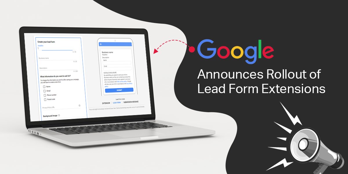 Grazitti's tweet photo. Google's beta for #LeadFormExtensions is due to be rolled out in the next few weeks. It will make form submission effortless and provide customers with an accelerated & mobile-optimized experience! 👉 https://t.co/iXoLw4pfuV 👈 #PaidSearch #GoogleAds #LeadGeneration https://t.co/4HP5sU3f7S