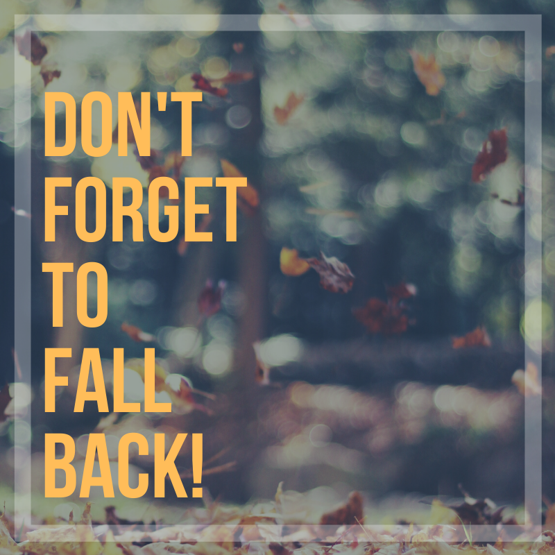 HeartrockCare's tweet photo. Remember to turn your clocks back tonight! https://t.co/GCQ41DKDTo