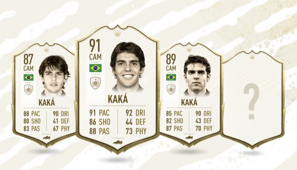   @R9Rai - KakaPlays the beautiful game the way it is supposed to be played. Severely underrated and disrespected by EA Sports even though he somehow makes their gameplay look amazing. Needs to perform at events to reach Ronaldinho levels though.