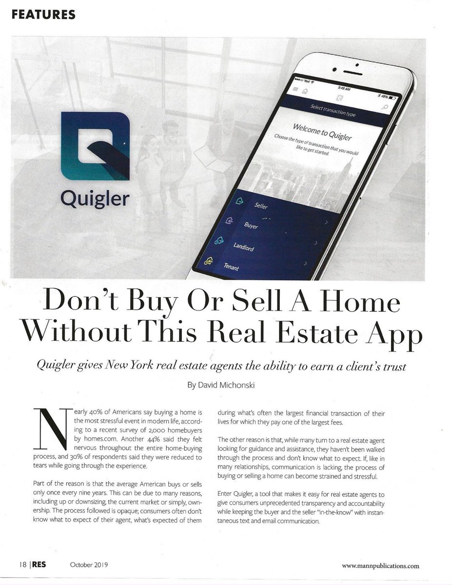 QuiglerApp's tweet photo. Fabulous article in Manhattan. NY's MANN Report. See below https://t.co/VKgrUUpB0W