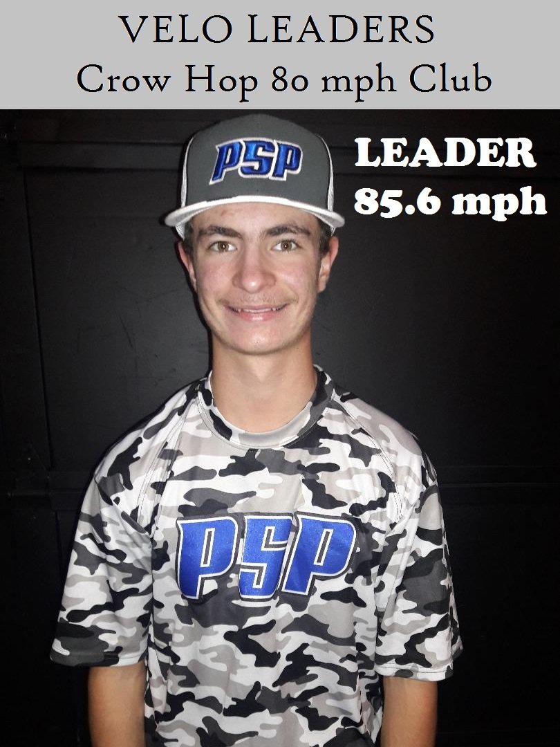 PSP VELOCITY LEADERS - Crow Hop Throw
Mason Devinney - 85.6 MPH
Glacier Peak HS
Soph Class of 2022