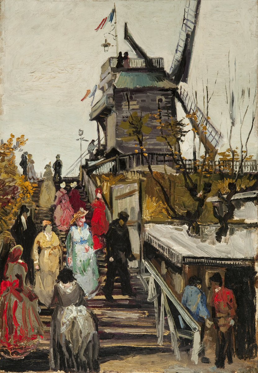 #VanGogh of the Day: Le Moulin de Blute-Fin, Autumn 1886. Oil on canvas, 55.2 x 38 cm. Museum de Fundatie, Zwolle.