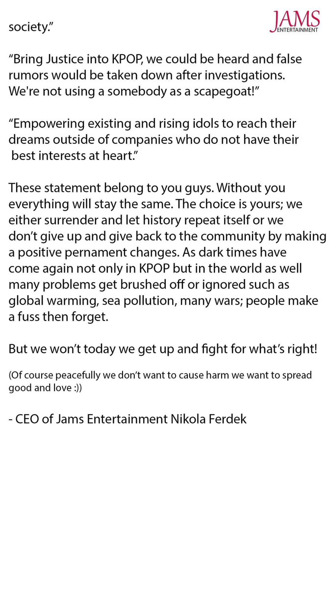 JamsEntertainm1's tweet photo. I’m sorry for any mistakes I’m tired 

#JusticeForKPOP  #FightForWonho #justiceforsulli #JusticeForJonghyun #JusticeForWonho #JamsEntertainment #Monbebe #MonstaX https://t.co/tRiXig6qwv