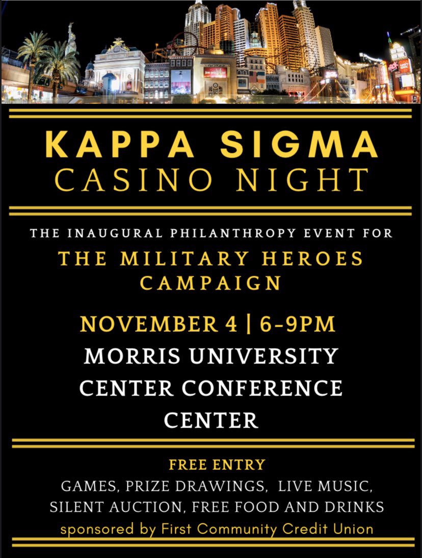 Join us Monday, November 4th for a fun night supporting our philanthropy, The Military Heroes Campaign!