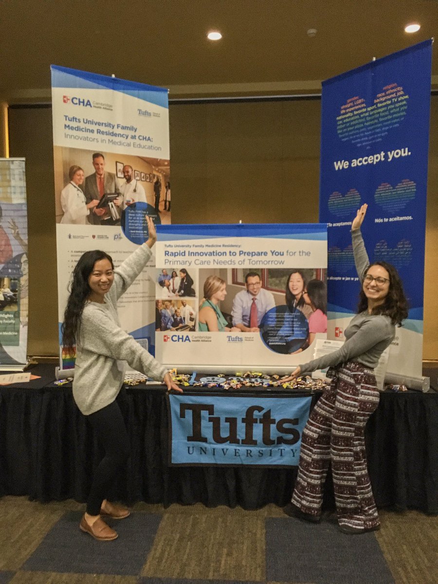 TuftsFMR_CHA's tweet photo. Hey #fmec2019 - come check out the amazing team of @caitdags @cortcrisp and #deyang at our booth! So much to tell you about our program and we have candy! 🍬🍭🍫** Pro tip- ask about our MA partnership!!!!!!!#healthequity #reprohealth #clinicfirst #clinicisthecurriculum @FMEC_ https://t.co/3X1obLd0Xb
