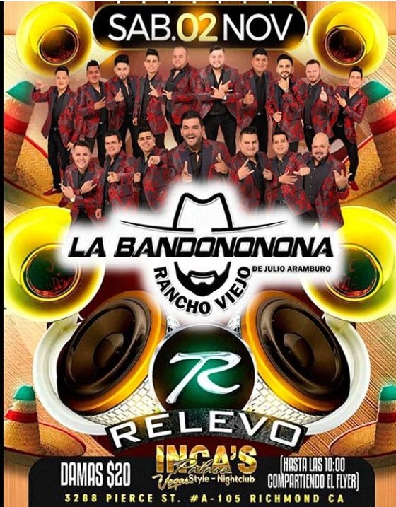 TusBailes's tweet photo. Atención Richmond, CA🇺🇸 esta noche tenemos fiesta porque estarán con ustedes @B_RanchoViejo #LaBandononona
¿Están listos? https://t.co/Y5tbqf8xhN