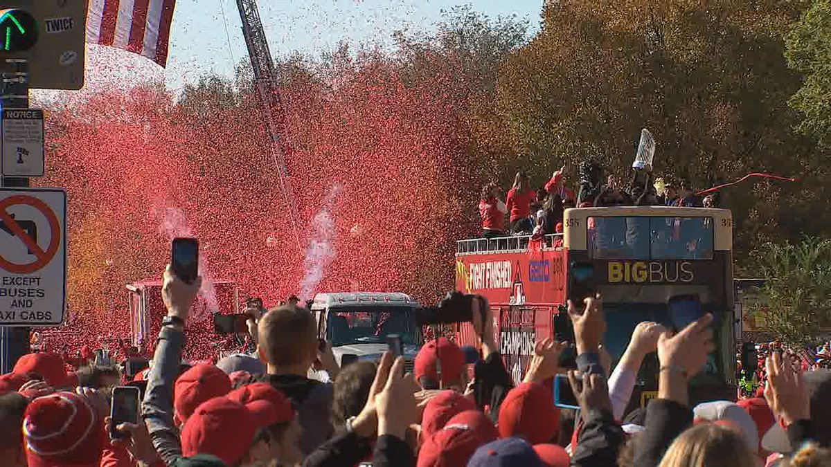 fox5dc's tweet photo. Miss the #NatsParade?? Watch the FOX 5's full coverage here 📲 https://t.co/Jd3uPfvcp7 https://t.co/1Ri9XJHqJJ