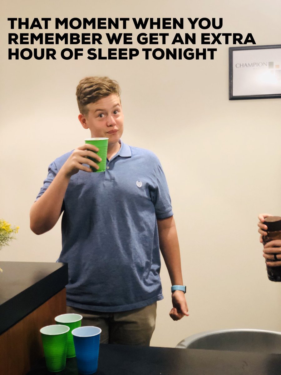 PTL for extra sleep 🙌🏽 See all of you tomorrow morning at 9:30 to worship together &amp; then stick around for life groups afterward! Happy Fall Back 🥳