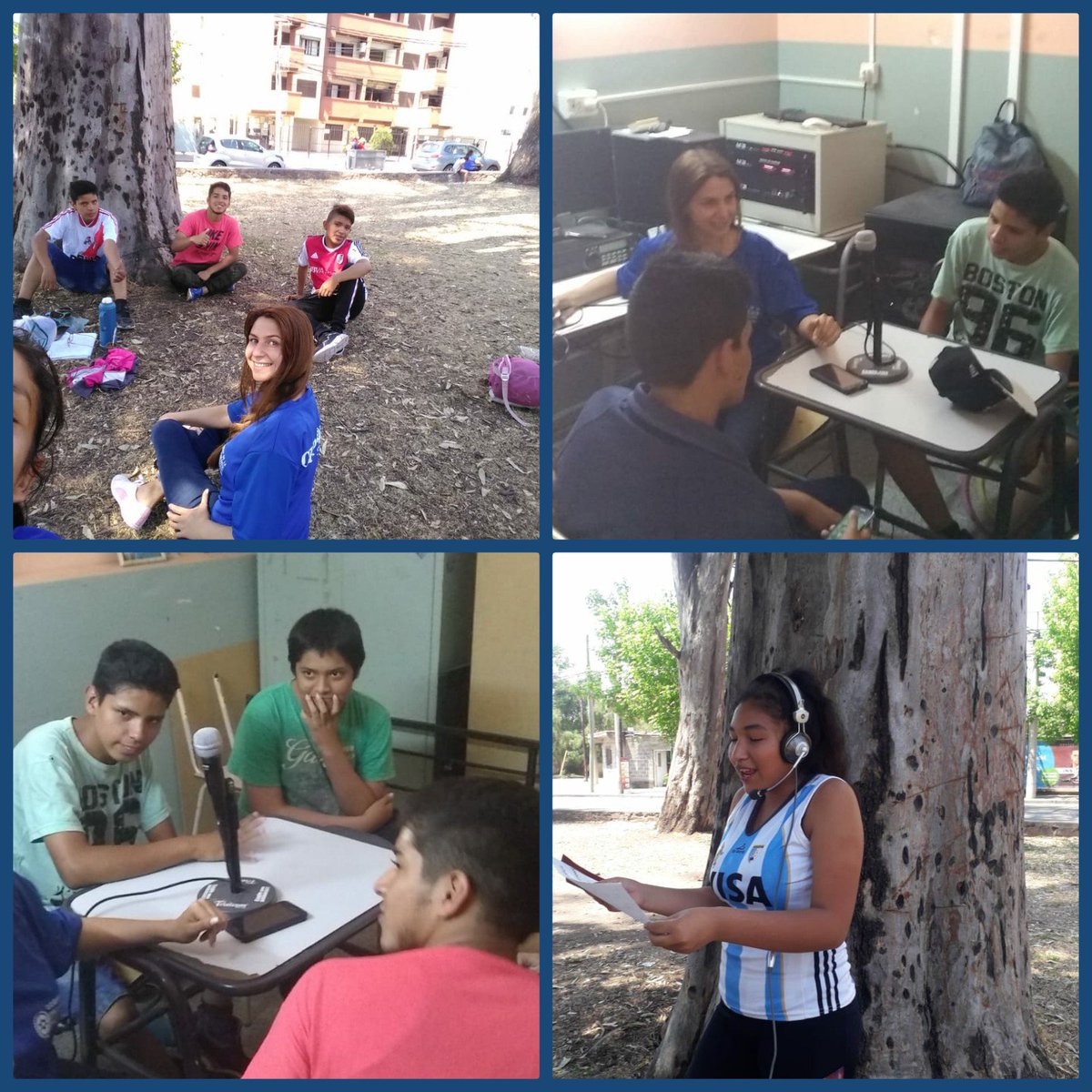 CAJ 5022 Amadeo Sirolli 
Taller de Radio y Audiovisuales. Trabajando juntos con los chicos !!!!
💙👦👧📑📝📷🎉
#CAJ
#PoliticasSocioEducativas