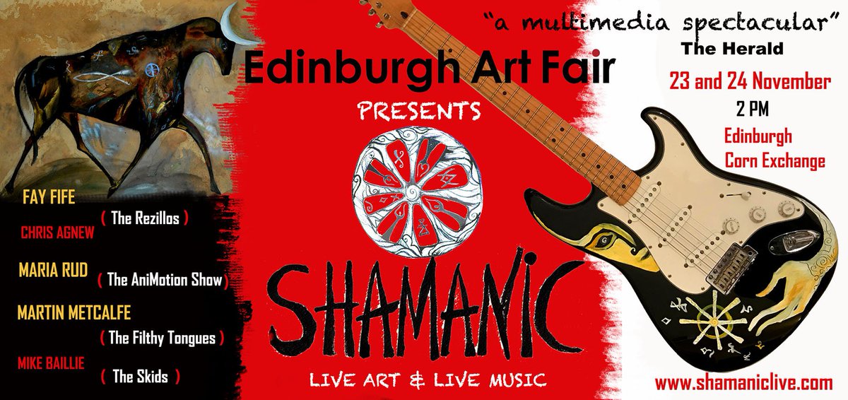 HEY ALL! Come to #EdinburghArtFair to see #SHAMANIC LIVE ! @edinburghart @EwanAllinson @MartMetcalfe @Scaryb @ShefaySheisfay @brucerisk