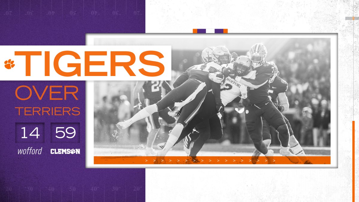 ClemsonFB's tweet photo. Dominant.

#ALLIN | #WOFvsCLEM https://t.co/wz4zcFKMTV