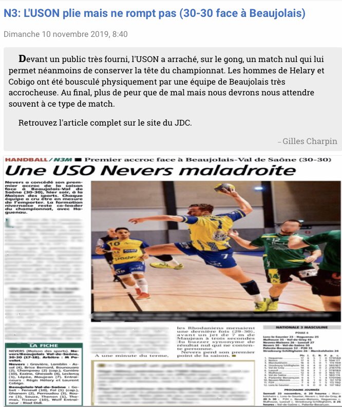 HandballUson's tweet photo. Match nul mais très beau match avec un public au top ! Merci à tous d’être venu supporter l’équipe.🥰 https://t.co/XCQKbdmcKI