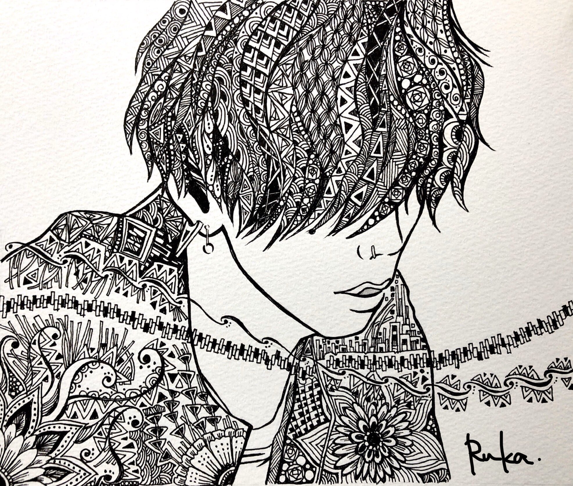 るか ゼンタングルとは 単純な模様を描いていくことで禅と同じようなリラックス効果が得られると名付けられたアメリカ発祥の技法です 難しく感じるかもしれないけれど 紙とペンがあれば誰でも描けます 絵なんて描いたことない って人でも大丈夫です