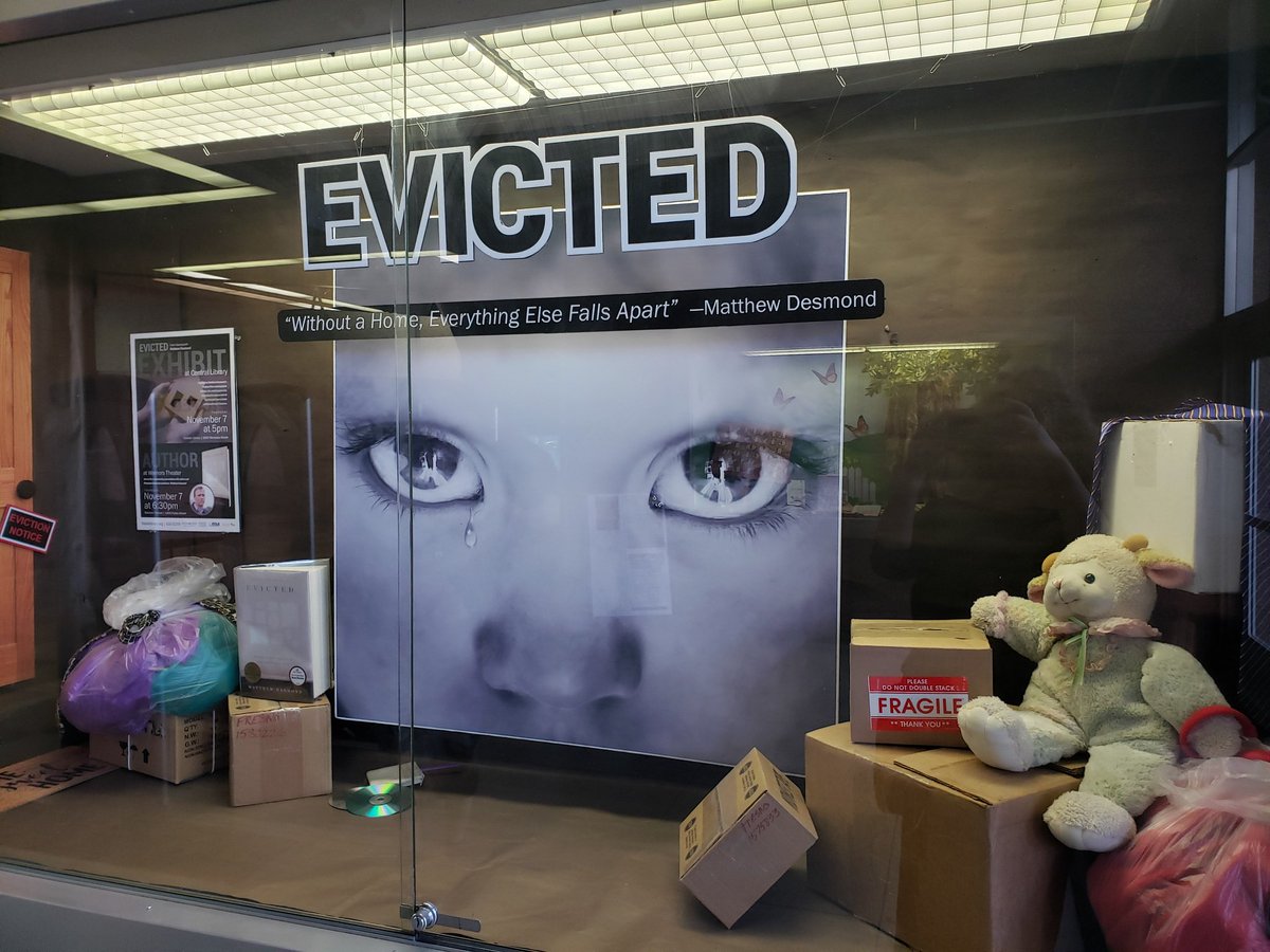 nmlicata's tweet photo. Much gratitude & in awe of @FresnoHousing & #fresnolibrary for an amazing opening of #Evicted exhibit on its national tour! Based on Dr. Matthew Desmond's groundbreaking work abt a crisis @ the root of poverty w/ #nationalbuildingmuseum & @AVANGRID Fnd #justshelter #homeislife https://t.co/fJ3G2Y3eYH