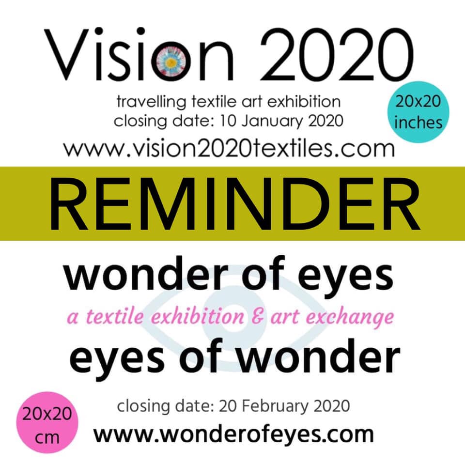 brendagaelsmith's tweet photo. Serendipity Studio Newsletter: - https://t.co/7DpVdsmmPK studio news and exhibition opportunities with textile artist and curator Brenda Gael Smith. What's your vision for 2020? #vision2020textiles #wonderofeyesfundraiser https://t.co/2Ha7pnsJ0S