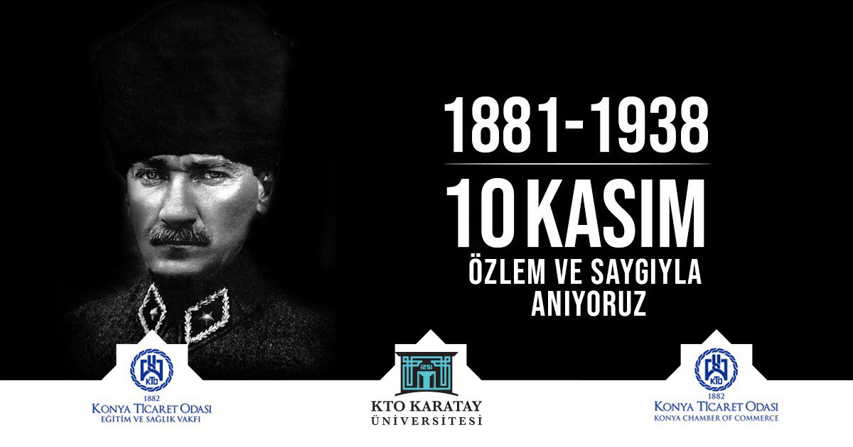Cumhuriyetimizin kurucusu Gazi Mustafa Kemal Atatürk’ü vefatının 81. yıl dönümünde saygı ve minnetle anıyoruz. 

#10Kasim