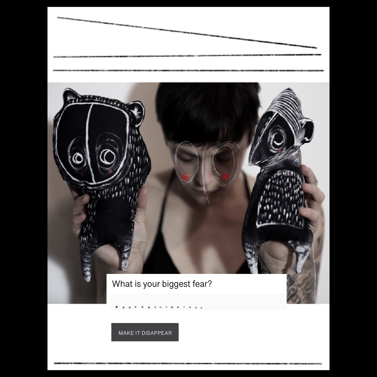 Q21_vienna's tweet photo. In der #JanArnoldGallery zeigt Claudia Six ihre immersive Installation With #Fear - Eine Mahnwache für #Monster. Zur Eröffnung am 14.11. spricht Tomak: https://t.co/SuHmVINaUA #letsbeafraidtogether #withfear #iamyouaresix #darkart #lowbrowartist #lowbrowart #popsurrealist https://t.co/OpvF3v5rRB