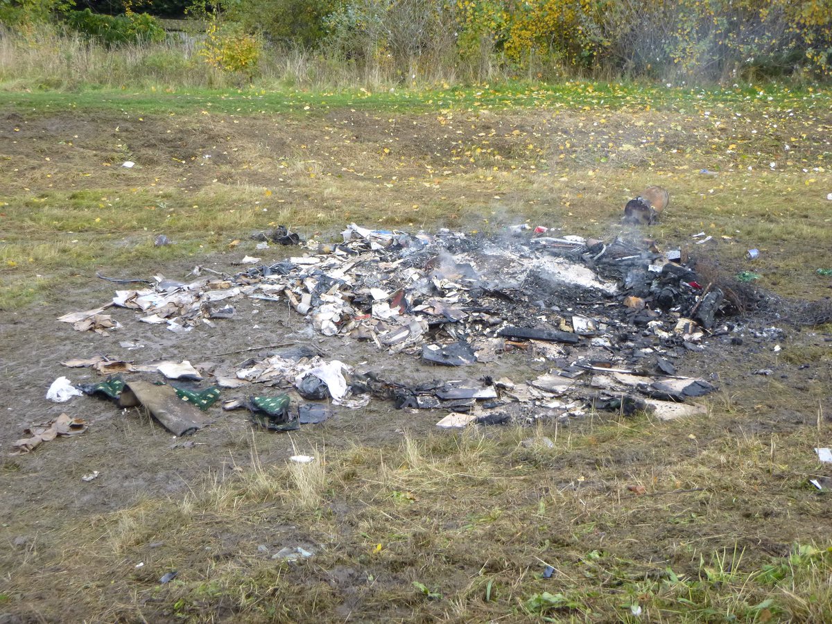 The aftermath of last week's bonfires across Gateshead. Even though bonfire night has been and gone, deliberate fires will continue to keep our crews busy. Remember to keep your wheelie bin secure and only put it out on collection day. Don't make life easy for arsonists!