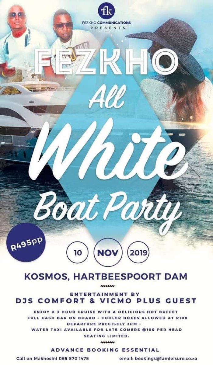 A great day for a cruise in #Hartbeespoort Departs 4pm. Call Rabson 0606164644 ft <a href="/Vicmo_SA/">VicⓂ️o</a> <a href="/DjComfort/">Dj Comfort</a>