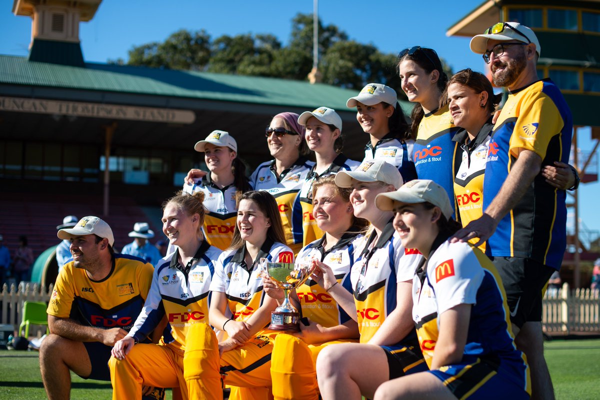 CricketNSW's tweet photo. Bess Heath (65 not out from 36) named Player of the Final in the four-wicket win for her @UniversitiesWCC team over @NDCC1925 in the Women's #NSWPremierCricket First Grade T20 Grand Final🏅🏆 👏

Victors finished 6/120 in reply to 3/119. 

Details at https://t.co/IBDnftRxMs https://t.co/KQv37fWF85