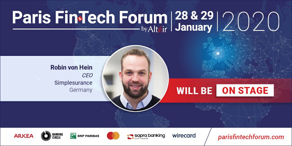 #RobinvonHein CEO <a href="/simplesurance/">simplesurance</a> will be on stage at #PFF#20 next January 28 &amp;29th and you, any plans for end of January ? Register now➡ ow.ly/2k0530pMfCY  cc <a href="/FT/">Financial Times</a>  <a href="/AcselDigital/">Acsel</a> @europlace