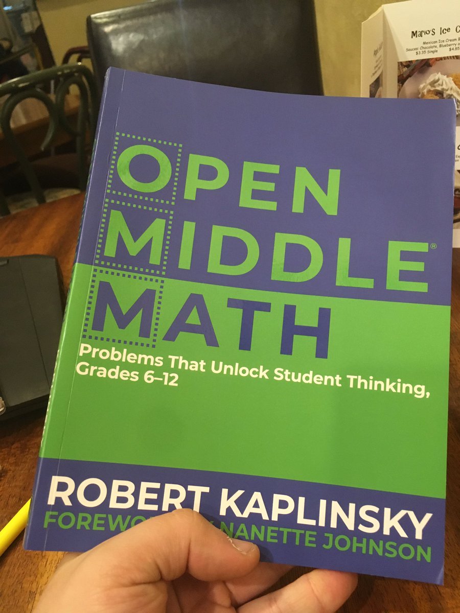 jeharrington07's tweet photo. So I cracked the cover today of @robertkaplinsky’s book #OpenMiddleBook.  Now I’m so excited for this new way to scaffold my kids to higher-order problems! #mathchat #mindsetmath https://t.co/kvJlJHUay1