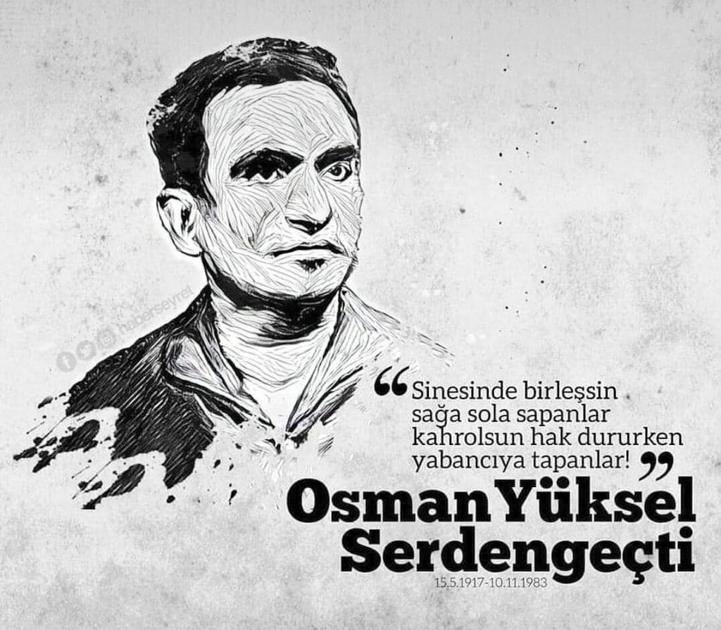 ismailde86's tweet photo. Sinesinde birleşsin sağa sola sapanlar, kahrolsun hak dururken yabancıya tapanlar. 
Osman Yüksel Serdengeçti 
#10Kasım
Rahmetle anıyorum. https://t.co/ZL5BJcqSjw