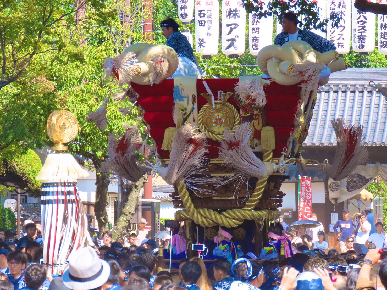 伝統的な日本の祭りふとん太鼓の置物、模型 伝統的な日本の祭りふとん