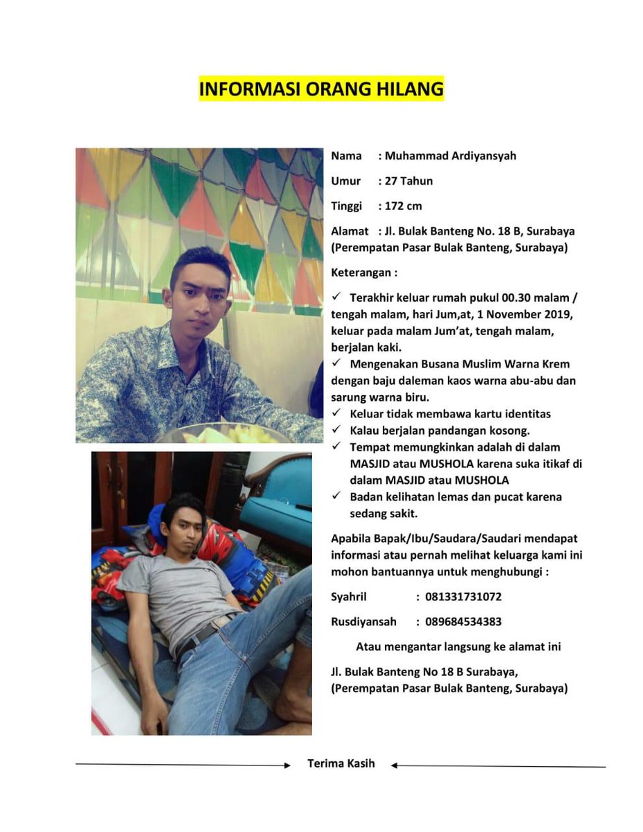 Minta tolong dong <a href="/e100ss/">Radio Suara Surabaya</a> buat sebarin ini

Kalau ketemu bisa hububgi nomor atau dm saya, terima kasih