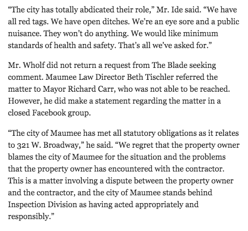 321Broadway's tweet photo. @_SusanSams @JaySkebba Maumee Mayor Rich Carr - #LiarsFakersAndFrauds

#Maumee #Mayor #RichCarr has made definitive, declarative statements without ever having read the information in question, or else he read the information and was not truthful in his statement to the citizens

Incompetent or EVIL??? https://t.co/bgvmfwJvLY