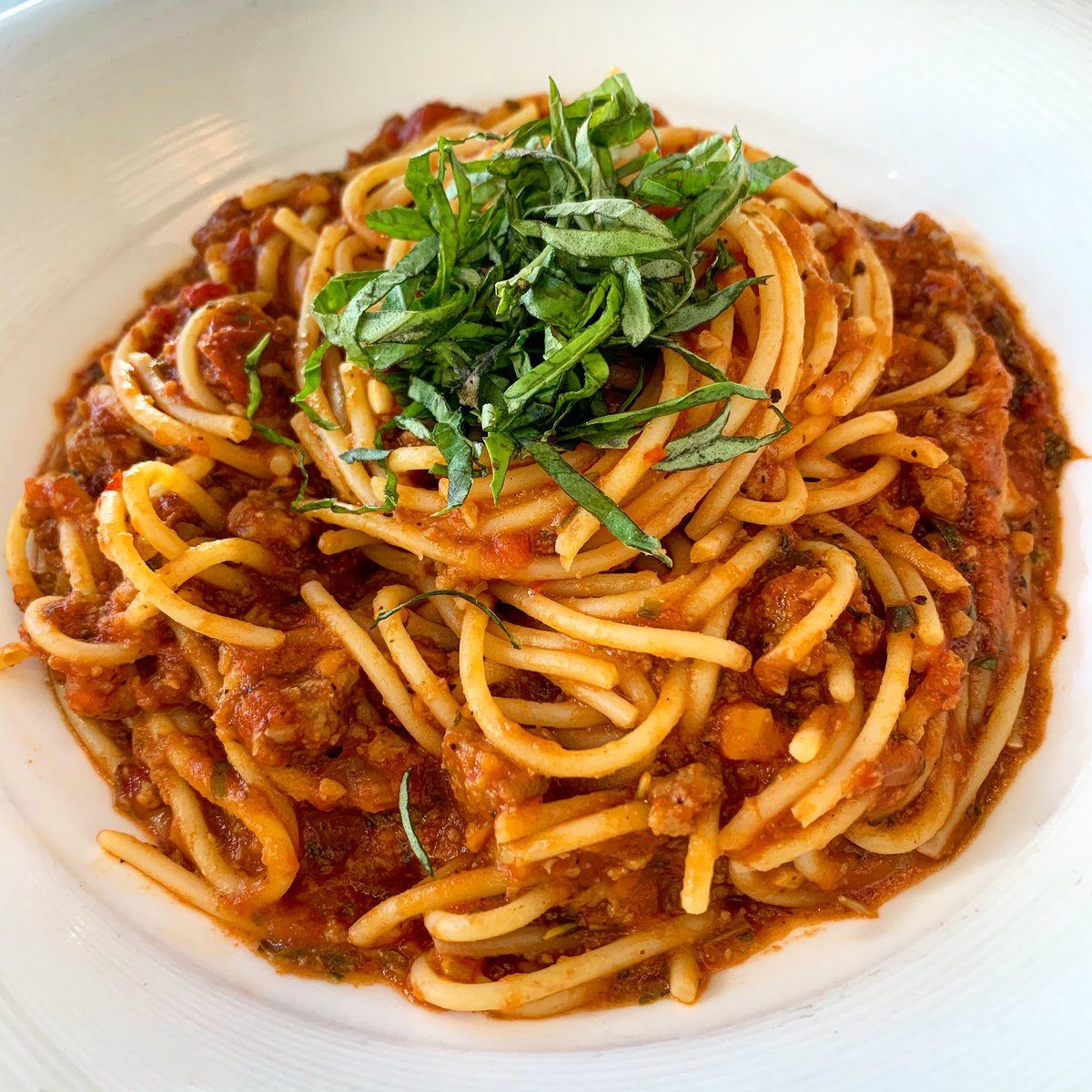 Our November issue takes a look at vegetarian and vegan food around the #OKC metro. This delicious mound of <a href="/DellaTerraPasta/">Della Terra</a> and <a href="/ImpossibleFoods/">Impossible Foods</a> Italian sausage Bolognese came out too late for the issue. It’s absolutely delicious. Fall menu at <a href="/ScratchPaseoOKC/">Scratch Paseo OKC</a> #GregBites