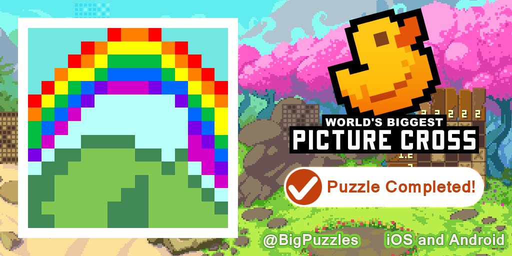 I've just completed 'Rainbow' in World's Biggest Picture Cross.
It's free pc.worldsbiggestpuzzles.com #WBPC
