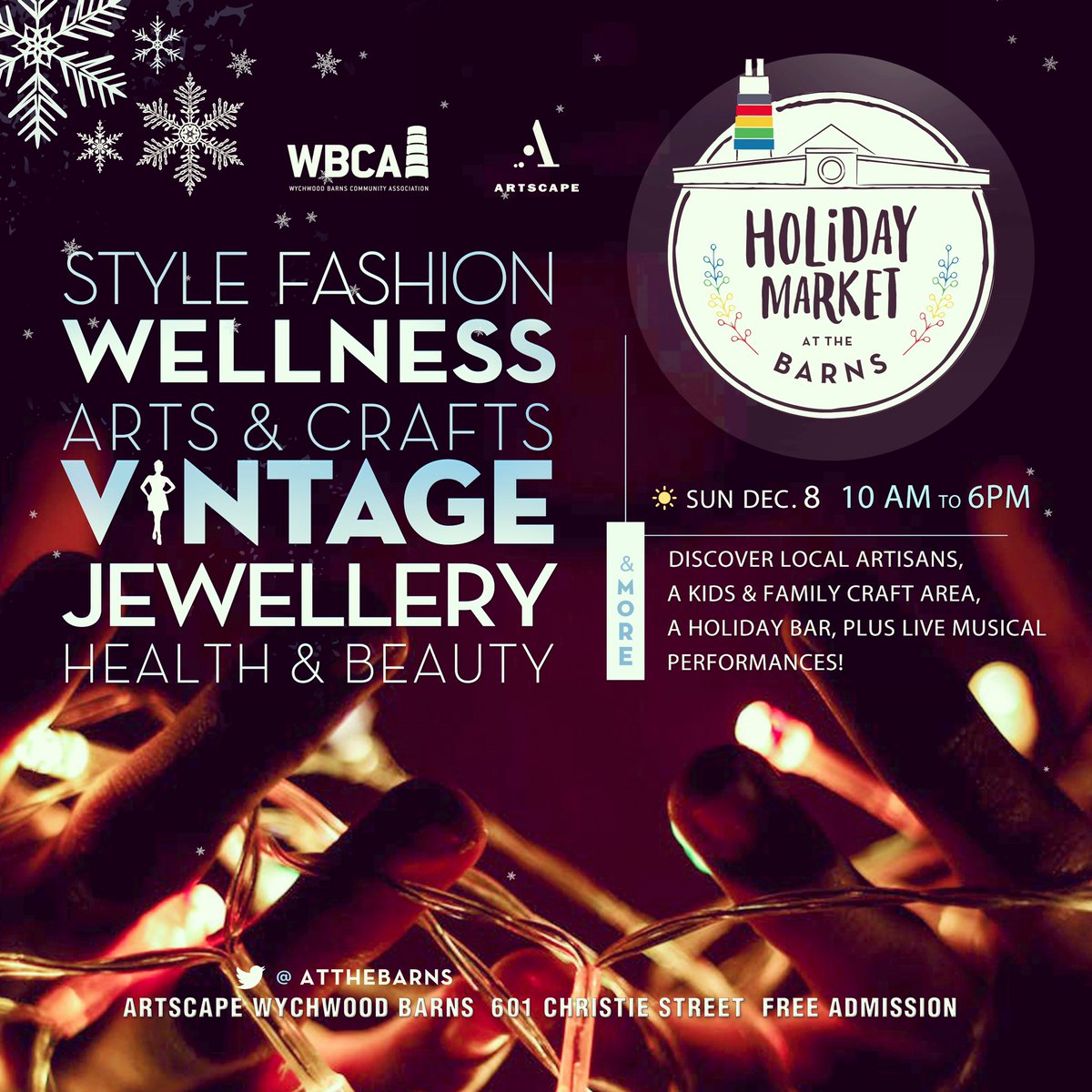 Join us for a fun, family oriented, community Holiday Market on Sunday December 8 at Artscape Wychwood Barns!  Please help us spread the word @Carolyn_Bennett <a href="/JILLSLASTWORD/">Dr. Jill Andrew, PhD (she/her)</a> <a href="/JoshMatlow/">Josh Matlow</a> <a href="/atthebarns/">At the Barns</a>