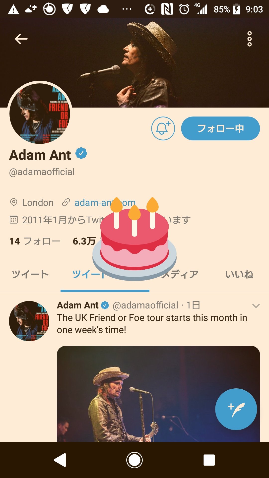 Happy Birthday Adam Ant                                       